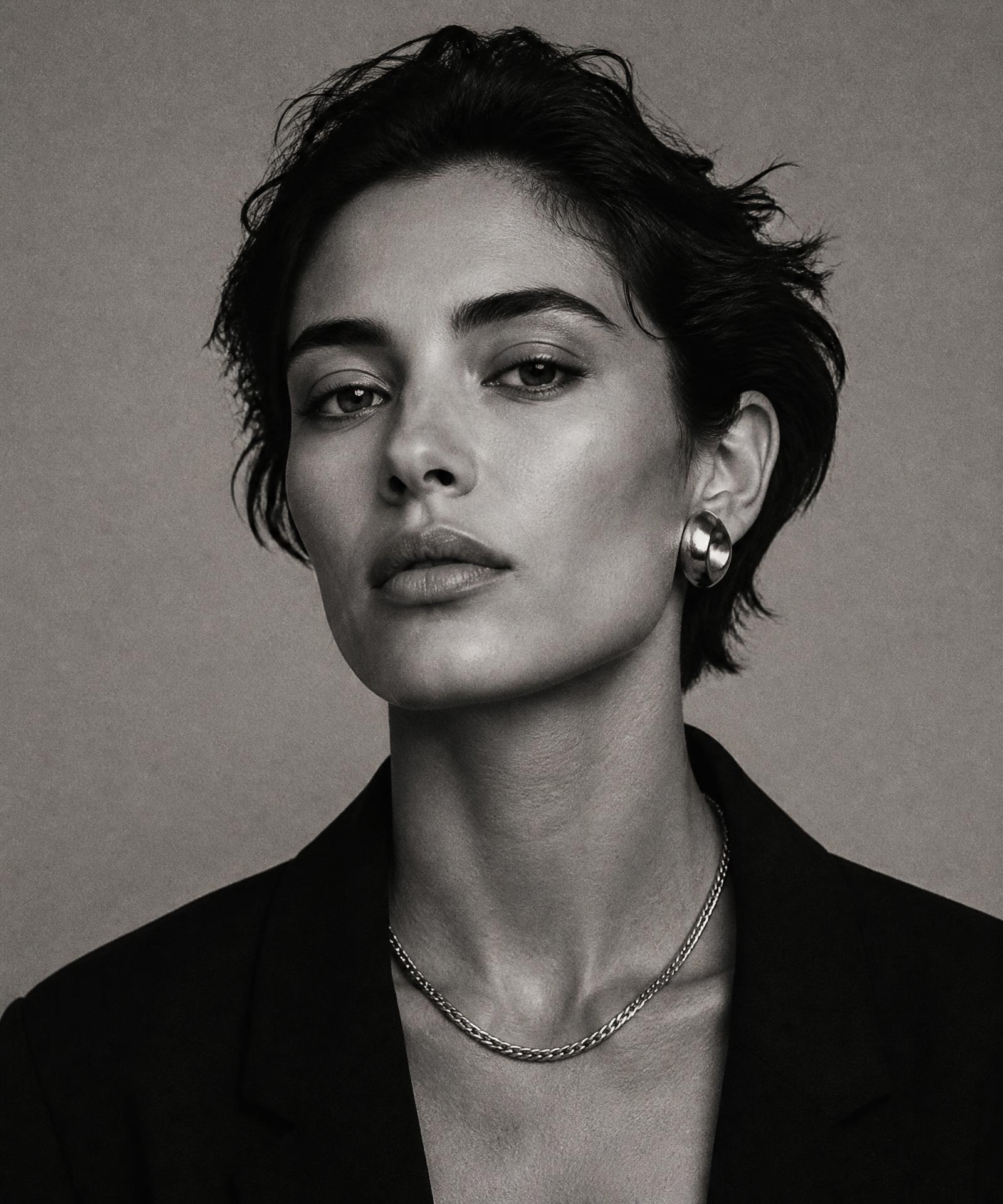 Black and white LUEL campaign portrait